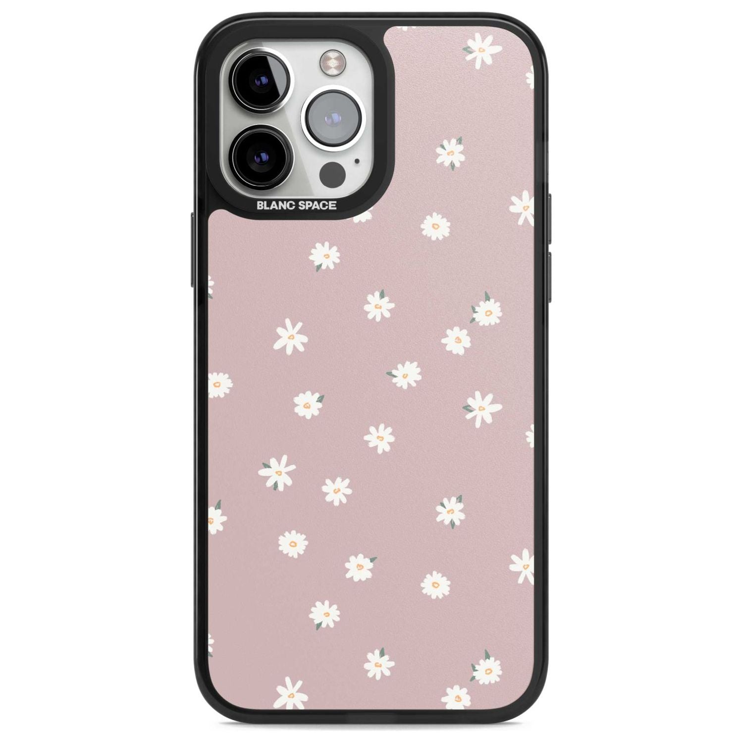 Dark Pink Cute Floral Design Phone Case iPhone 13 Pro Max / Magsafe Black Impact Case Blanc Space