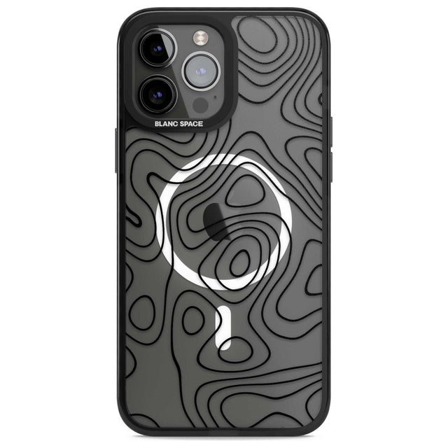 Damascus Steel Phone Case iPhone 13 Pro Max / Magsafe Black Impact Case Blanc Space