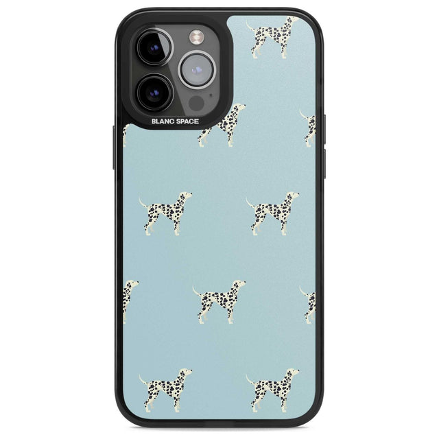 Dalmation Dog Pattern Phone Case iPhone 13 Pro Max / Magsafe Black Impact Case Blanc Space