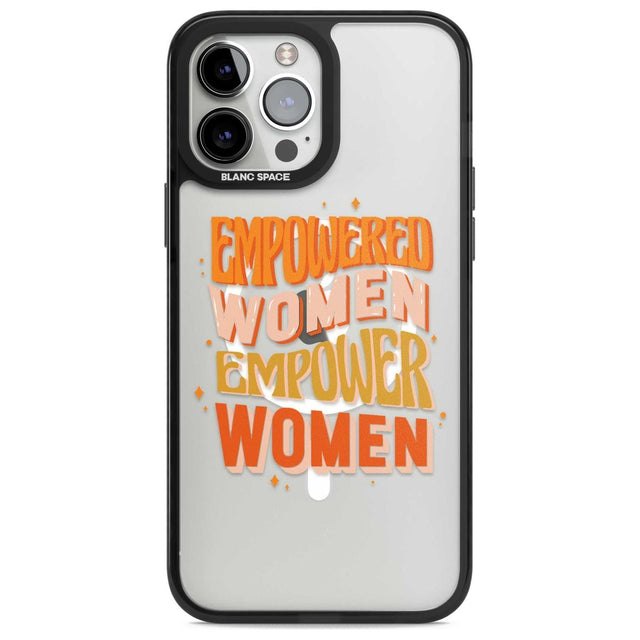 Empowered Women Phone Case iPhone 13 Pro Max / Magsafe Black Impact Case Blanc Space