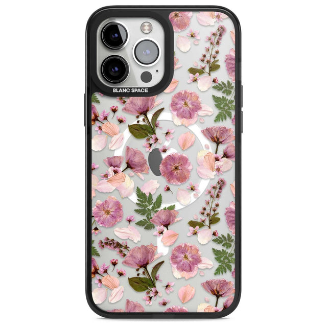 Floral Menagerie Transparent Design Phone Case iPhone 13 Pro Max / Magsafe Black Impact Case Blanc Space
