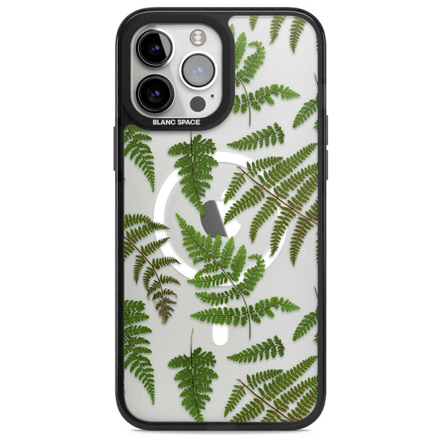Leafy Ferns Phone Case iPhone 13 Pro Max / Magsafe Black Impact Case Blanc Space