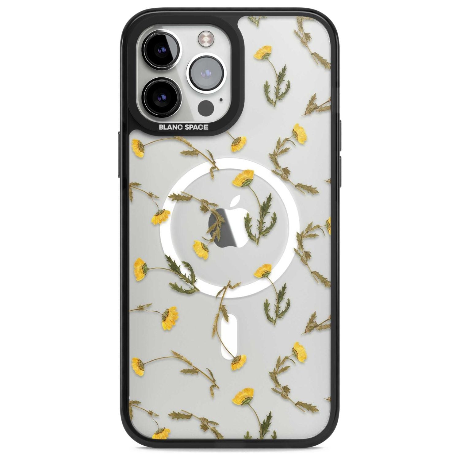 Long Stemmed Wildflowers - Dried Flower-Inspired Phone Case iPhone 13 Pro Max / Magsafe Black Impact Case Blanc Space