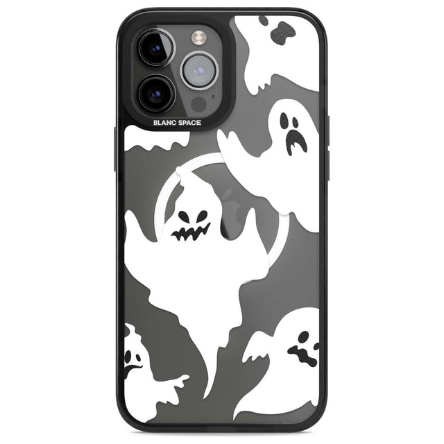 Ghost Pattern Phone Case iPhone 13 Pro Max / Magsafe Black Impact Case Blanc Space