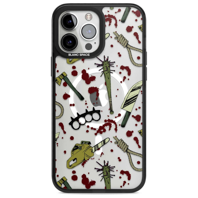 Movie Massacre Phone Case iPhone 13 Pro Max / Magsafe Black Impact Case Blanc Space