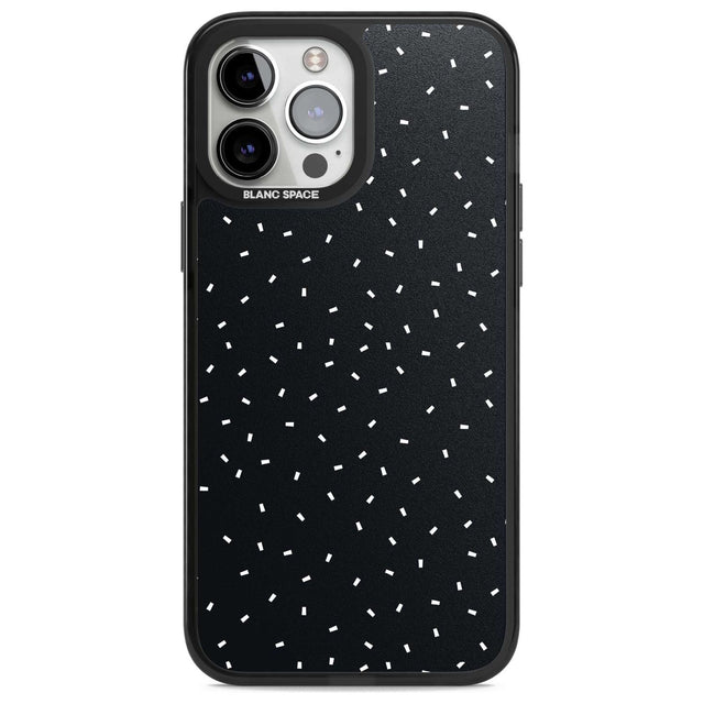 Confetti (Black) Phone Case iPhone 13 Pro Max / Magsafe Black Impact Case Blanc Space