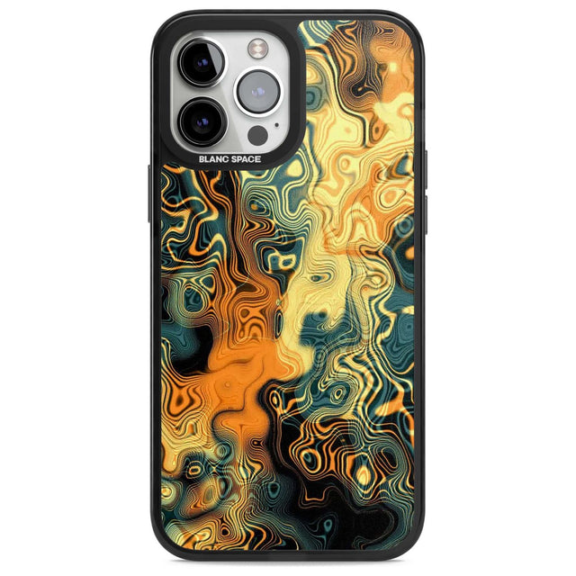 Gold Green Marble Phone Case iPhone 13 Pro Max / Magsafe Black Impact Case Blanc Space