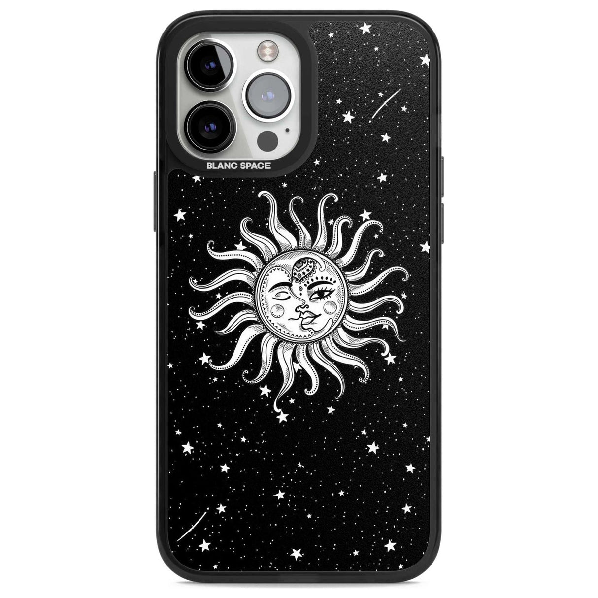 Mystic Sun Moon Phone Case iPhone 13 Pro Max / Magsafe Black Impact Case Blanc Space