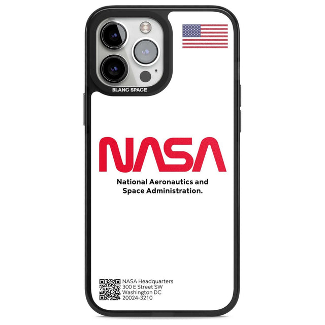NASA The Worm Phone Case iPhone 13 Pro Max / Magsafe Black Impact Case Blanc Space
