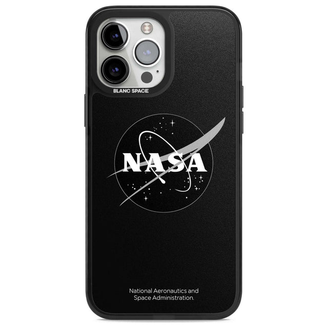 Dark NASA Meatball Phone Case iPhone 13 Pro Max / Magsafe Black Impact Case Blanc Space