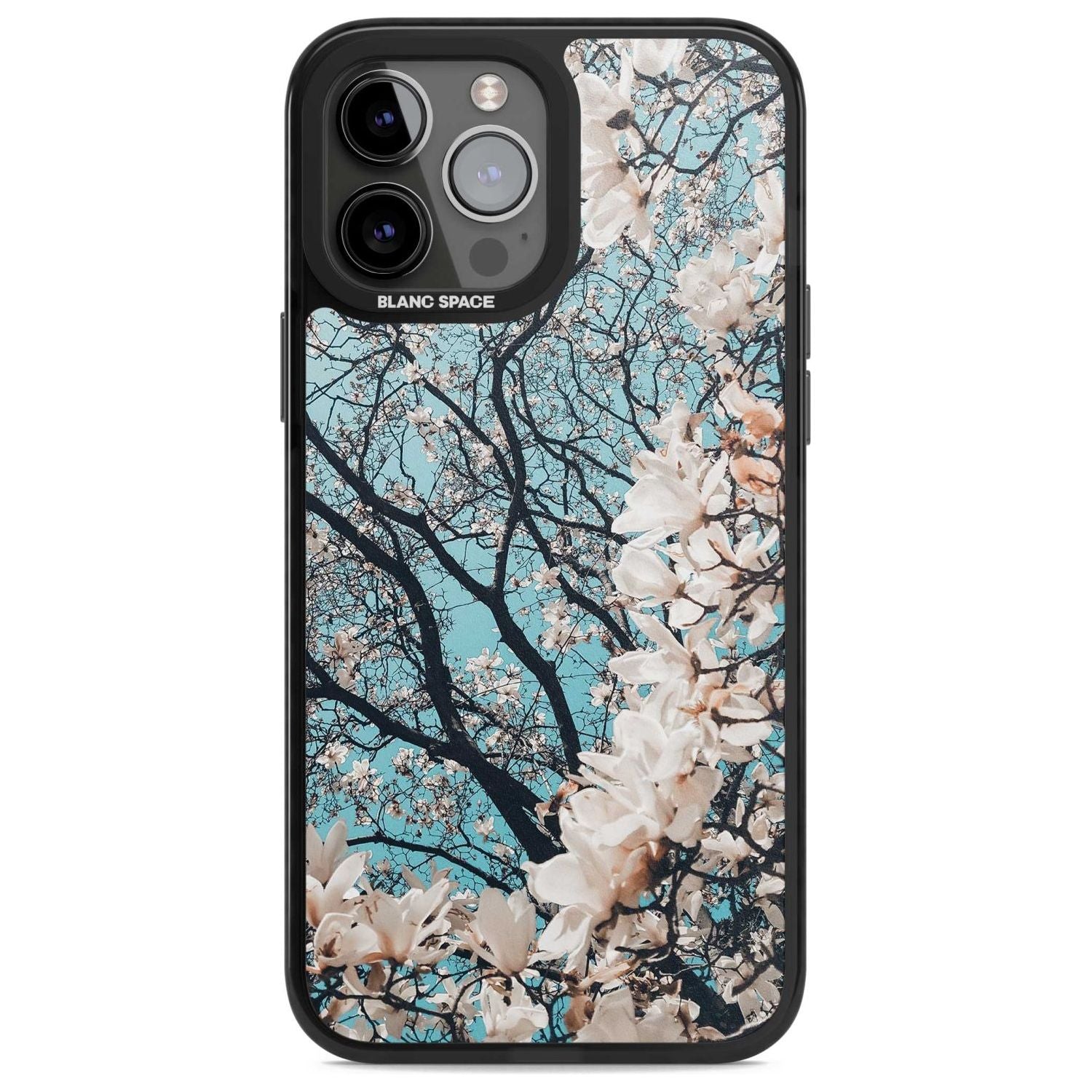 Magnolia Tree Photograph Phone Case iPhone 13 Pro Max / Magsafe Black Impact Case Blanc Space