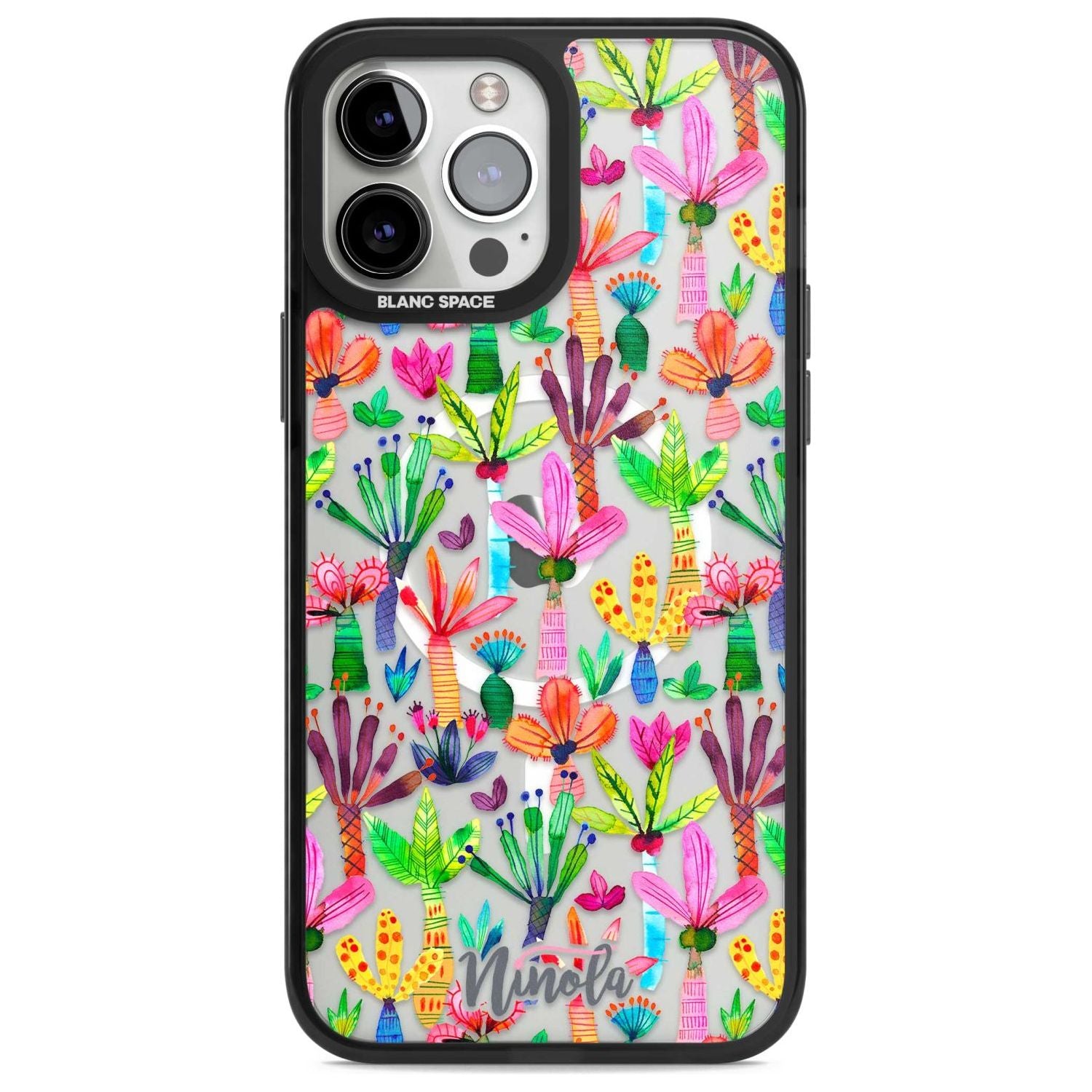 Palms Garden Phone Case iPhone 13 Pro Max / Magsafe Black Impact Case Blanc Space