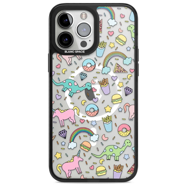 Cute Pattern Phone Case iPhone 13 Pro Max / Magsafe Black Impact Case Blanc Space