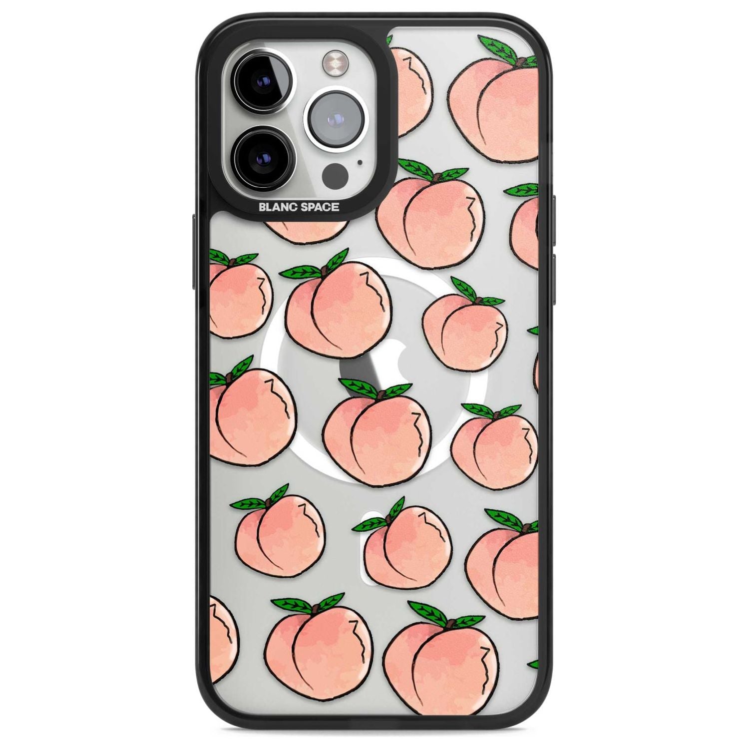 Life's a Peach Phone Case iPhone 13 Pro Max / Magsafe Black Impact Case Blanc Space
