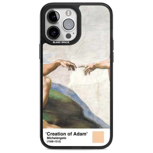 Creation of Adam Phone Case iPhone 13 Pro Max / Magsafe Black Impact Case Blanc Space