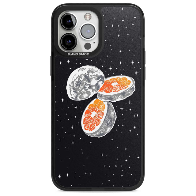 Blood Orange Moon Phone Case iPhone 13 Pro Max / Magsafe Black Impact Case Blanc Space