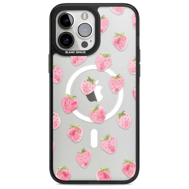 Classic Strawberry Phone Case iPhone 13 Pro Max / Magsafe Black Impact Case Blanc Space