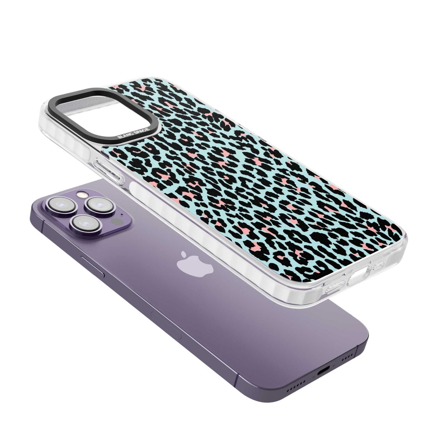 Pastel Blue & Pink Leopard Print