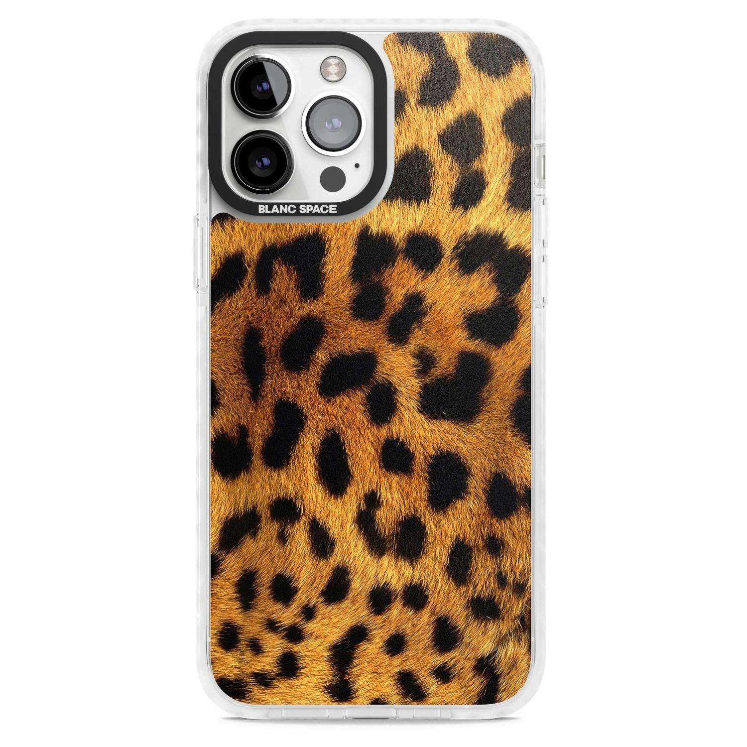 Leopard Print Phone Case iPhone 13 Pro Max / Magsafe Black Impact Case Blanc Space