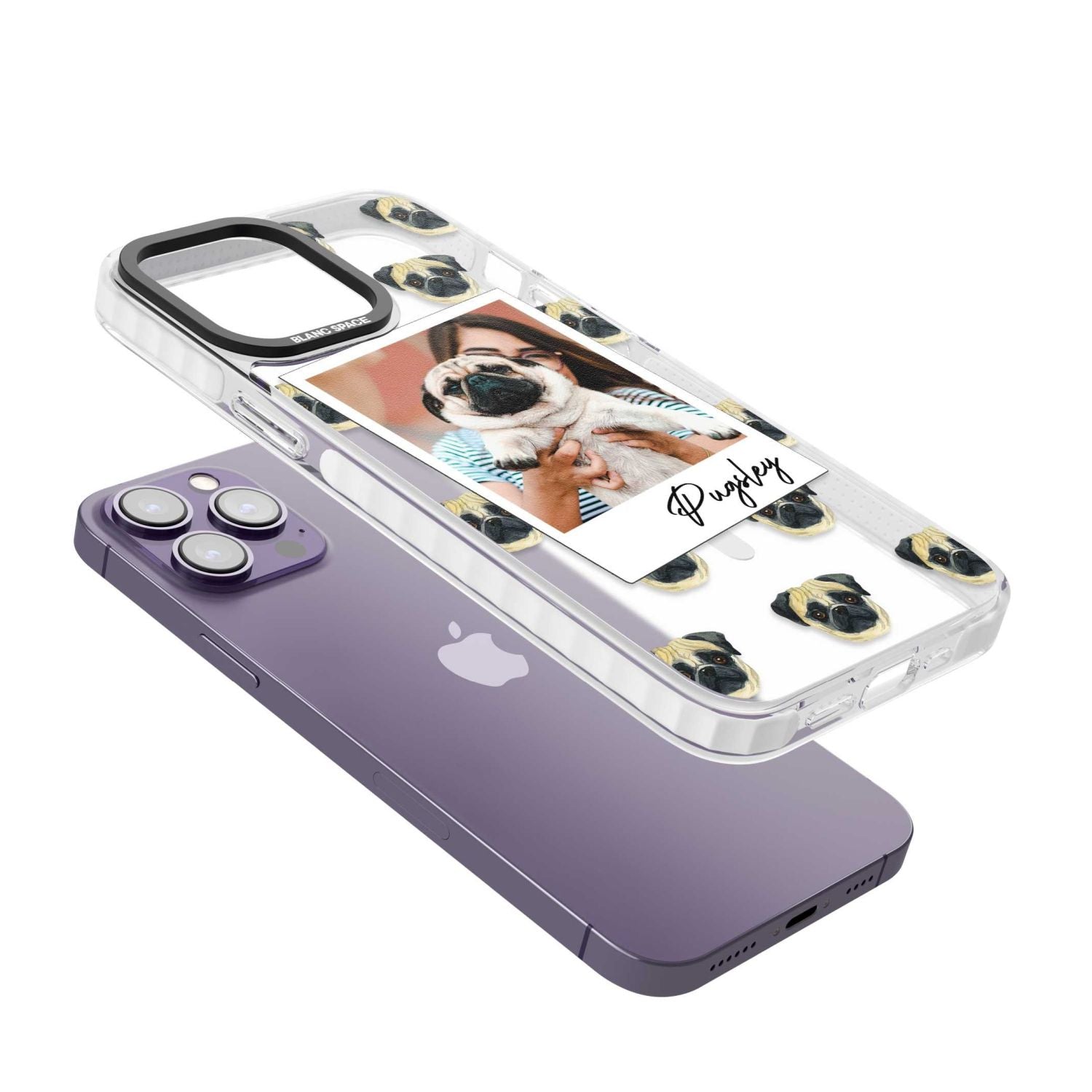 Personalised Pug Instant Camera Photo