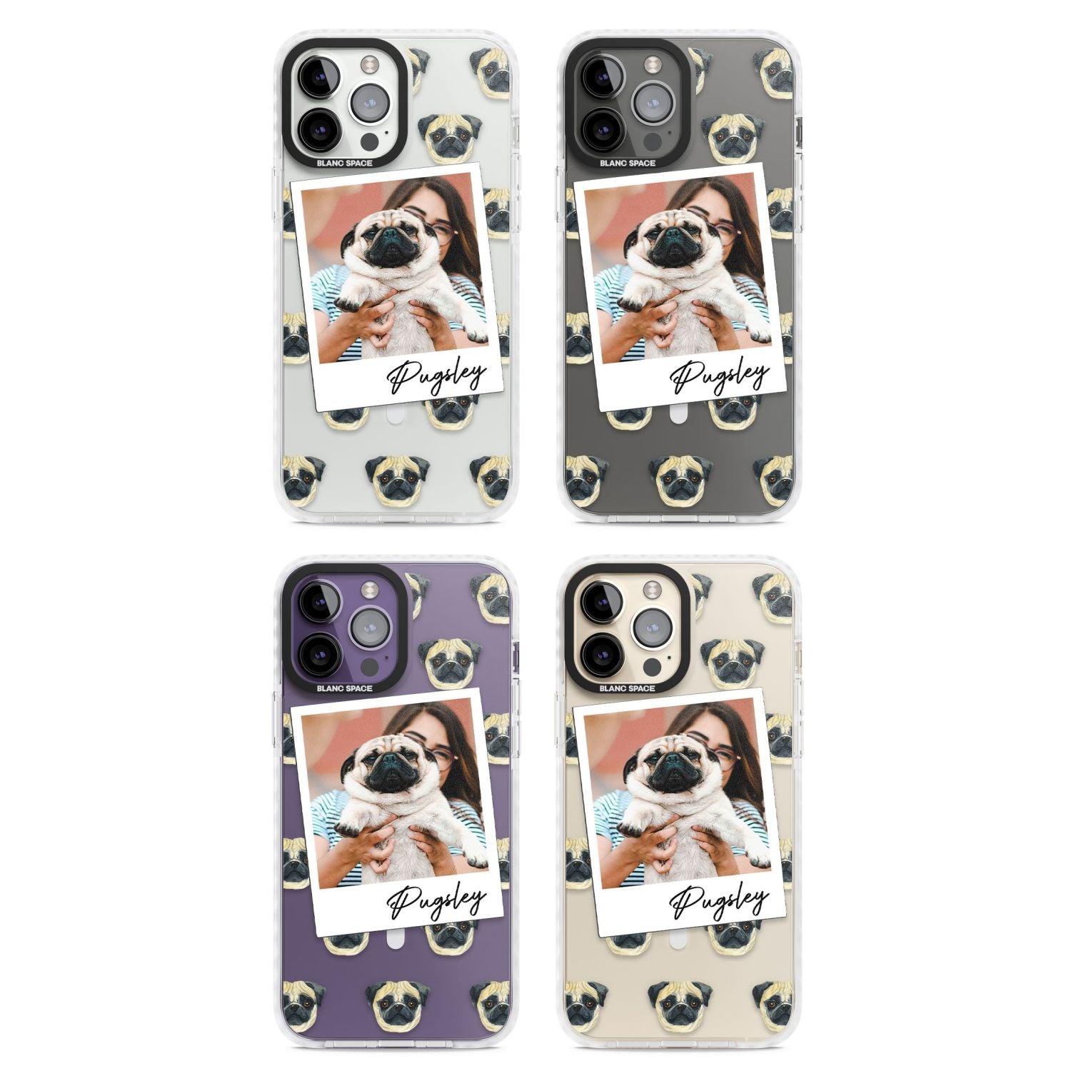 Personalised Pug Instant Camera Photo