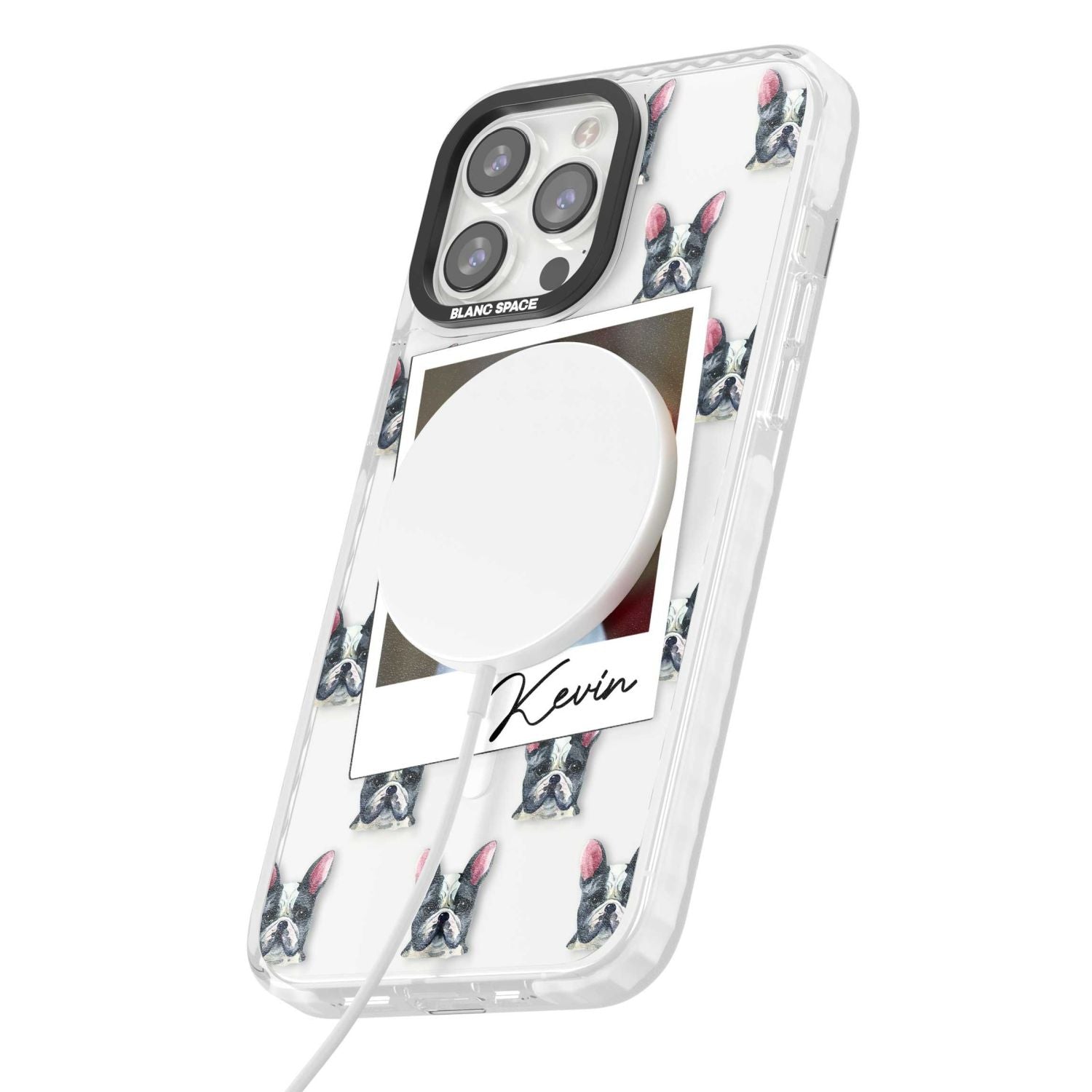 Personalised Black & White French Bulldog Instant Camera Photo