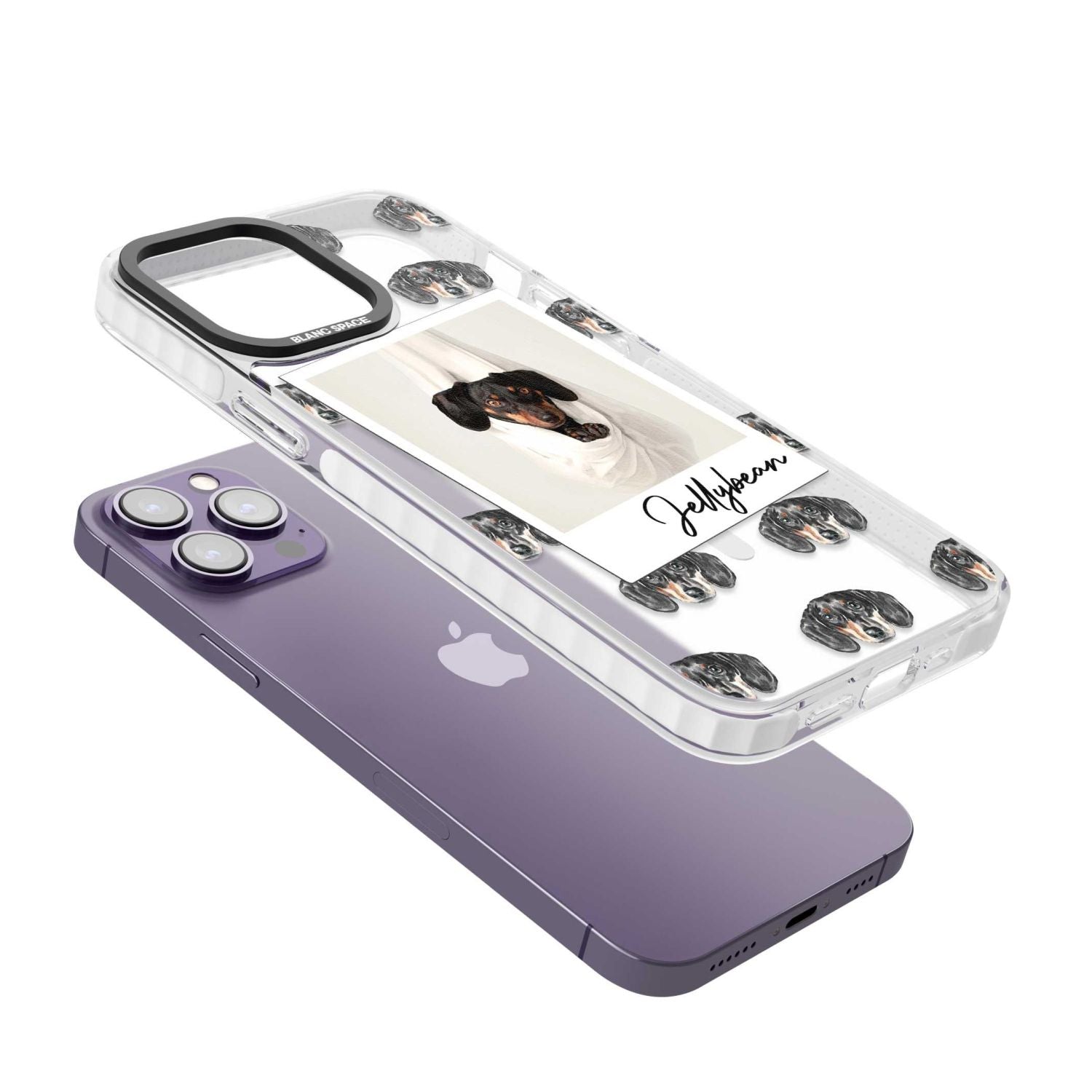 Personalised Black Dachshund Instant Camera Photo