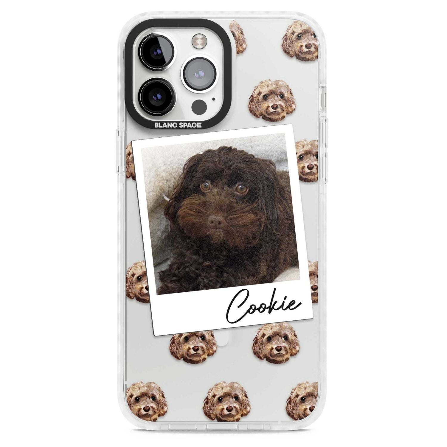 Personalised Brown Cockapoo Instant Camera Photo