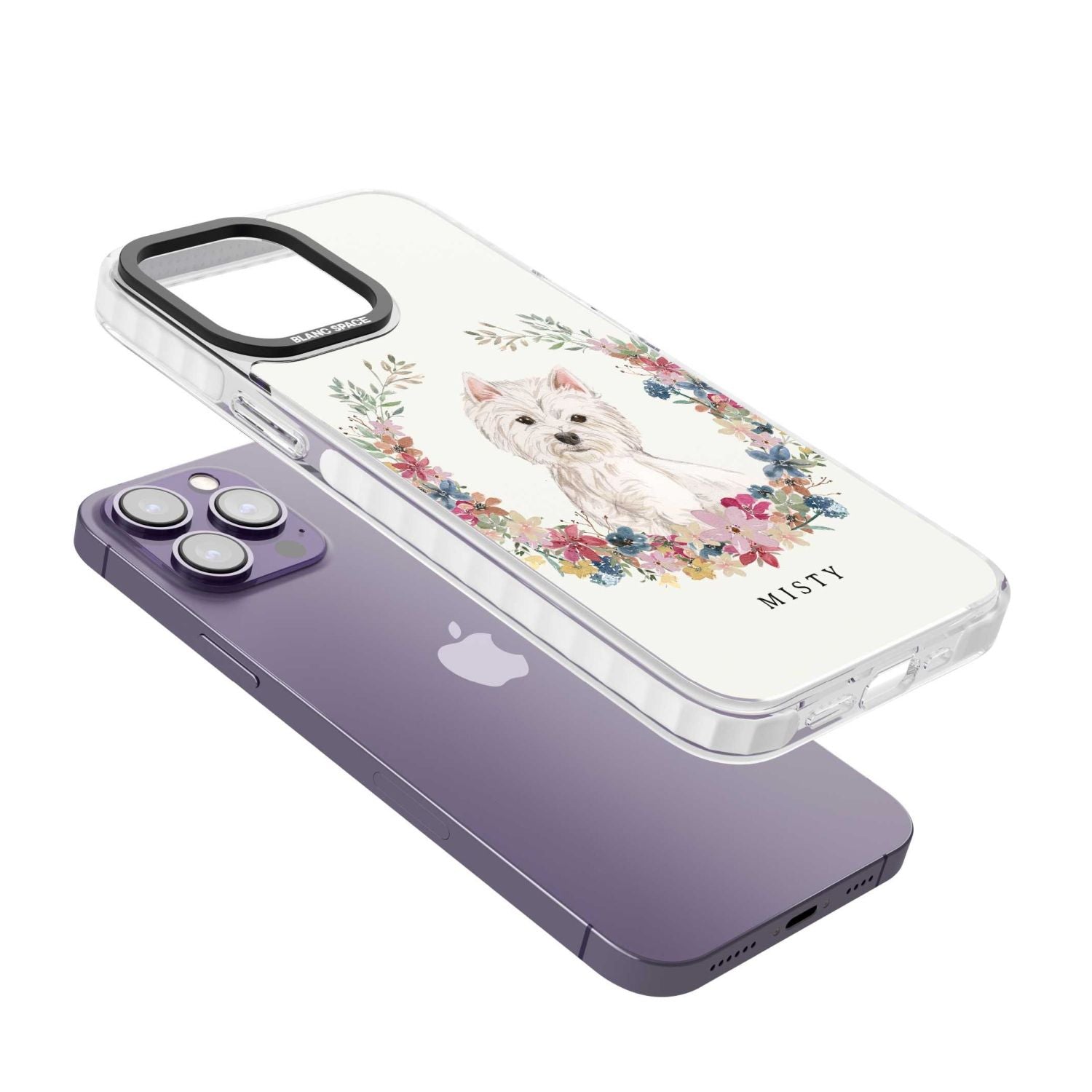 Personalised Westie Floral Portrait