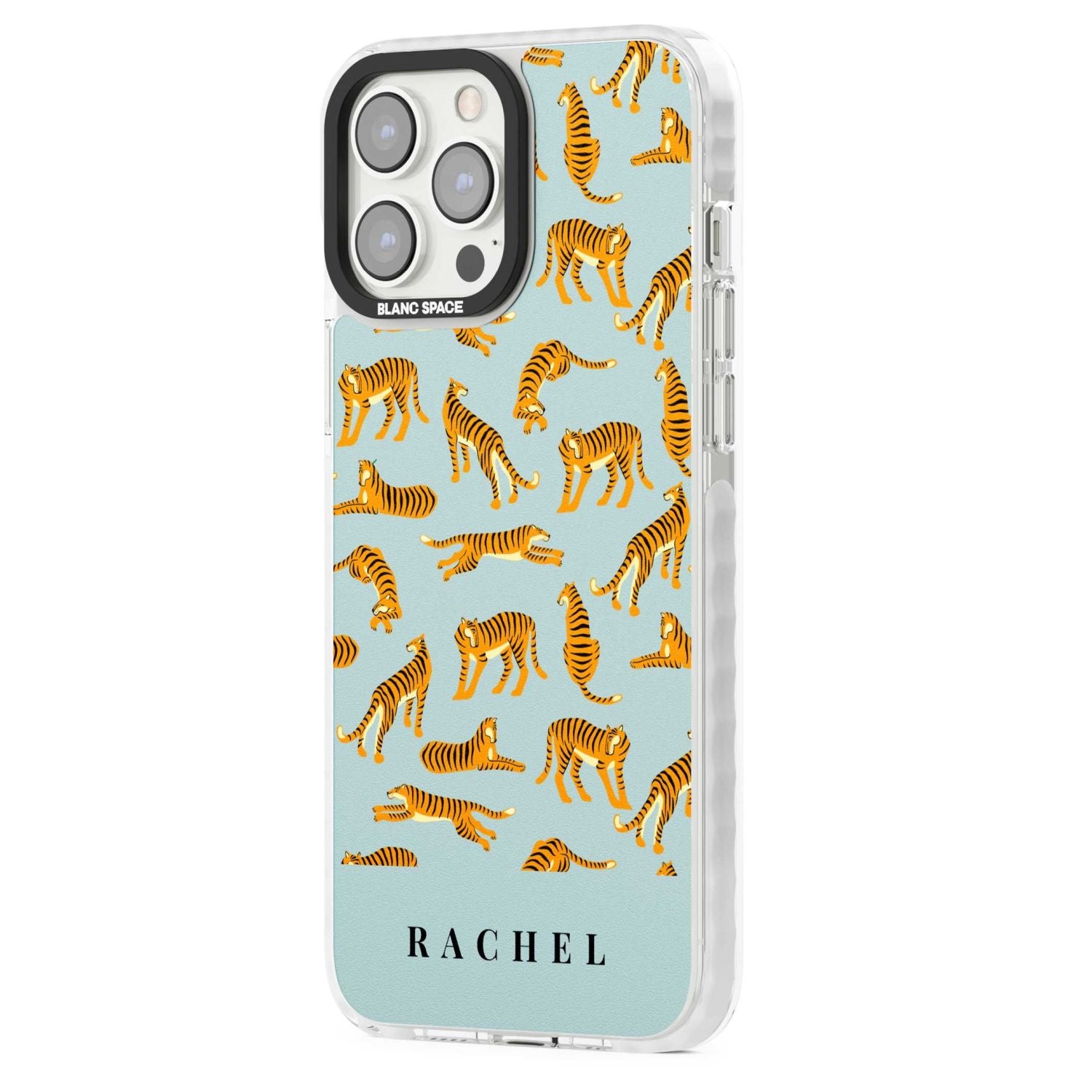 Personalised Turquoise Tiger Pattern