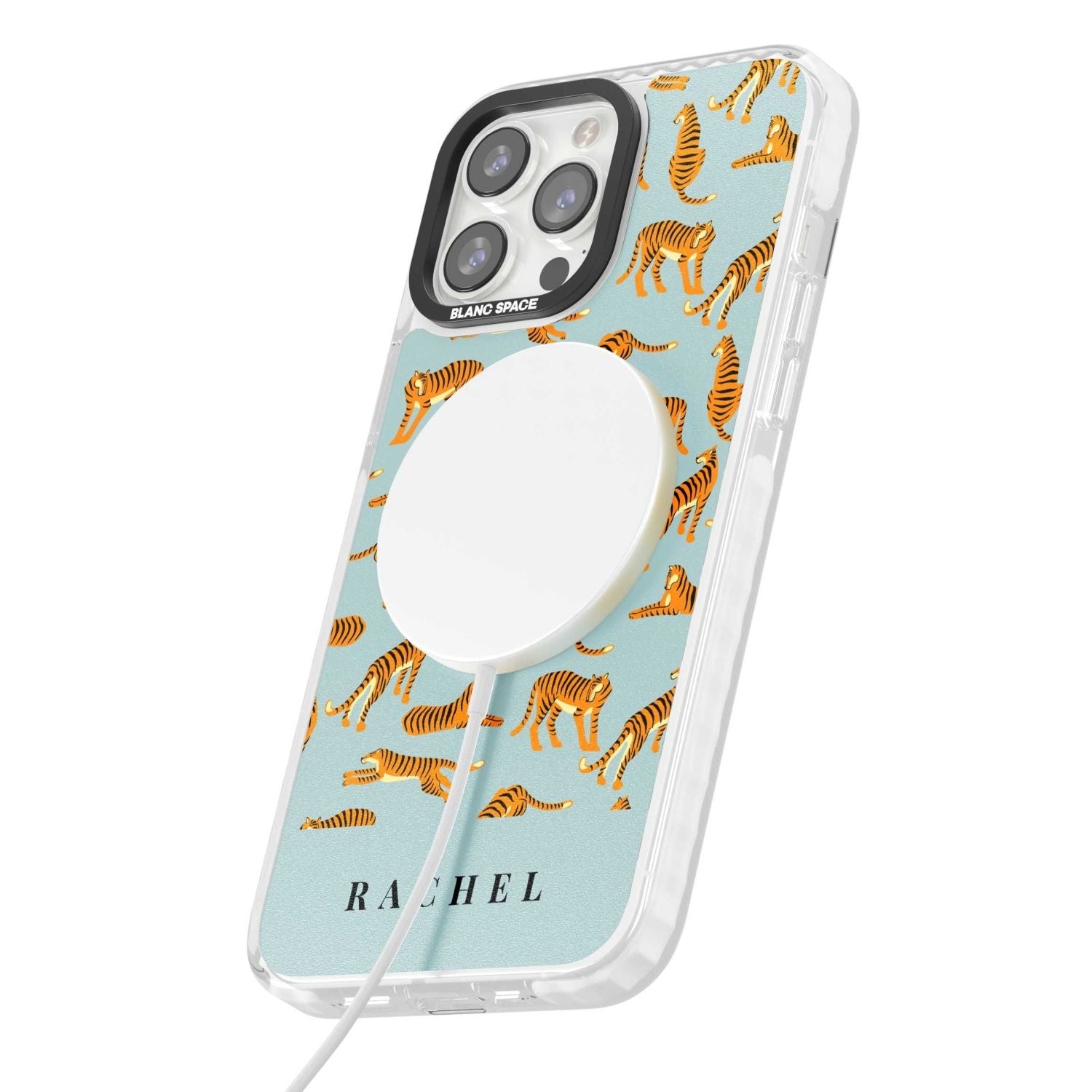 Personalised Turquoise Tiger Pattern