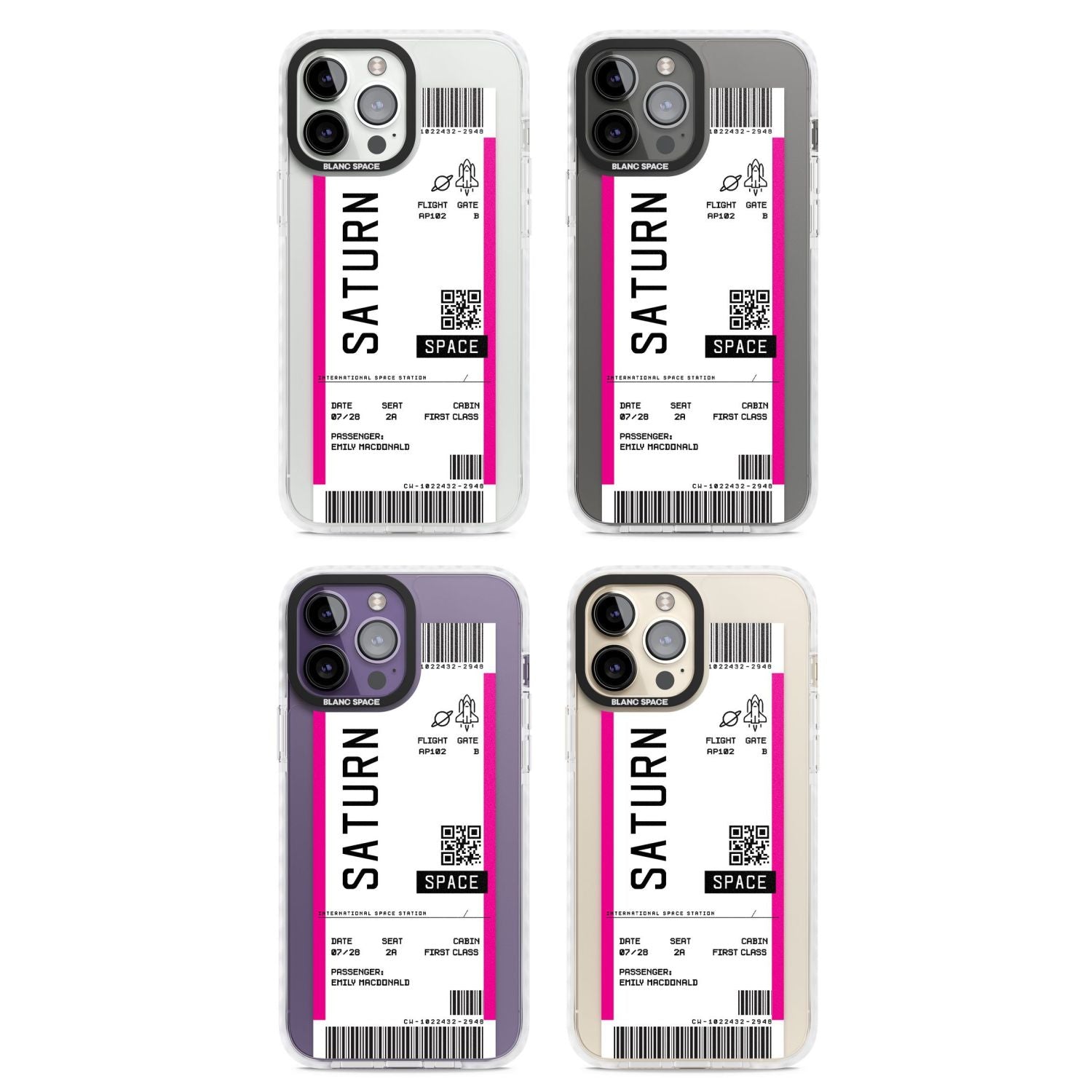 Personalised Saturn Travel Ticket