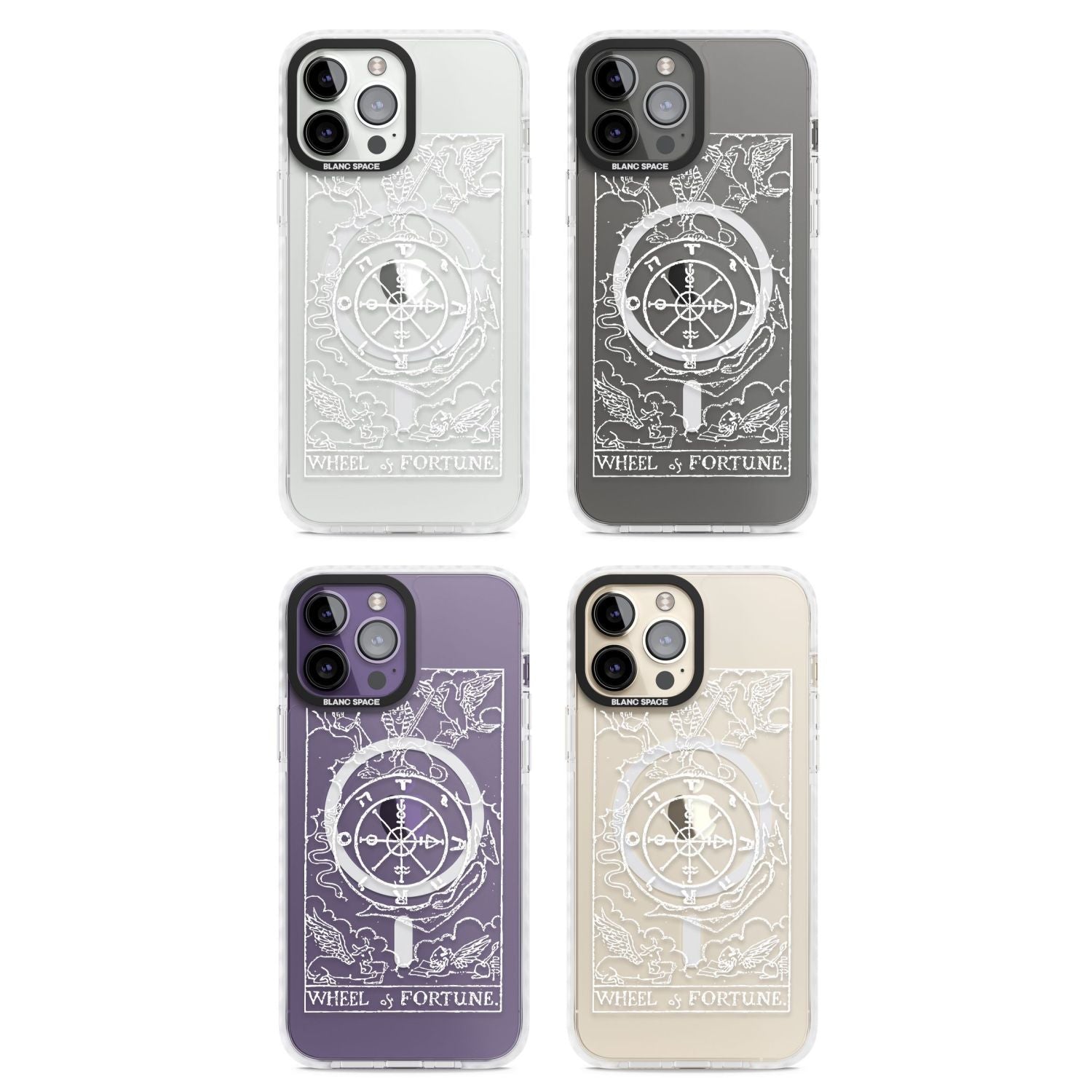 Personalised Wheel Of Fortune Tarot Card (White)