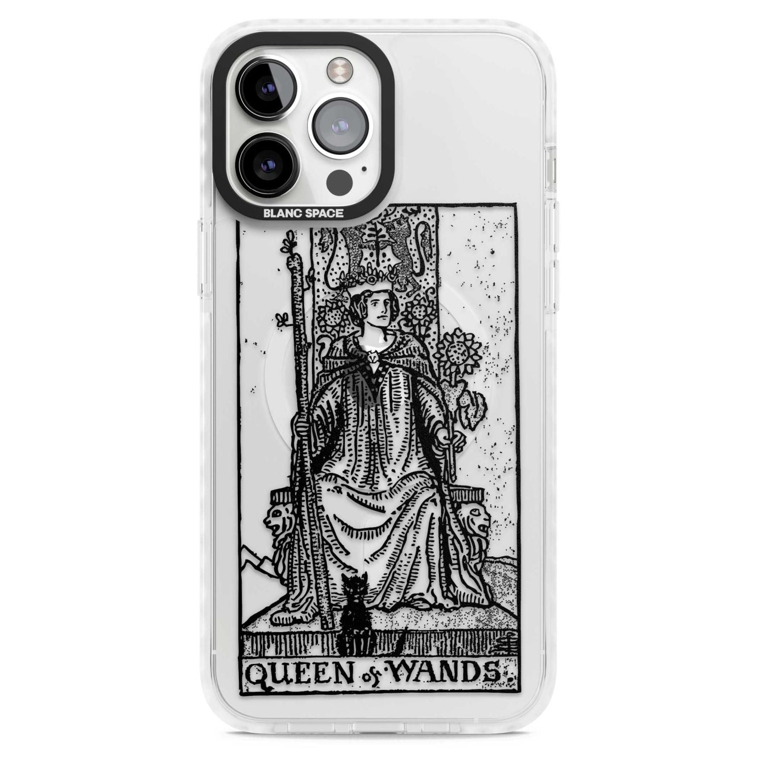 Personalised Queen Of Wands Tarot Card (Clear)