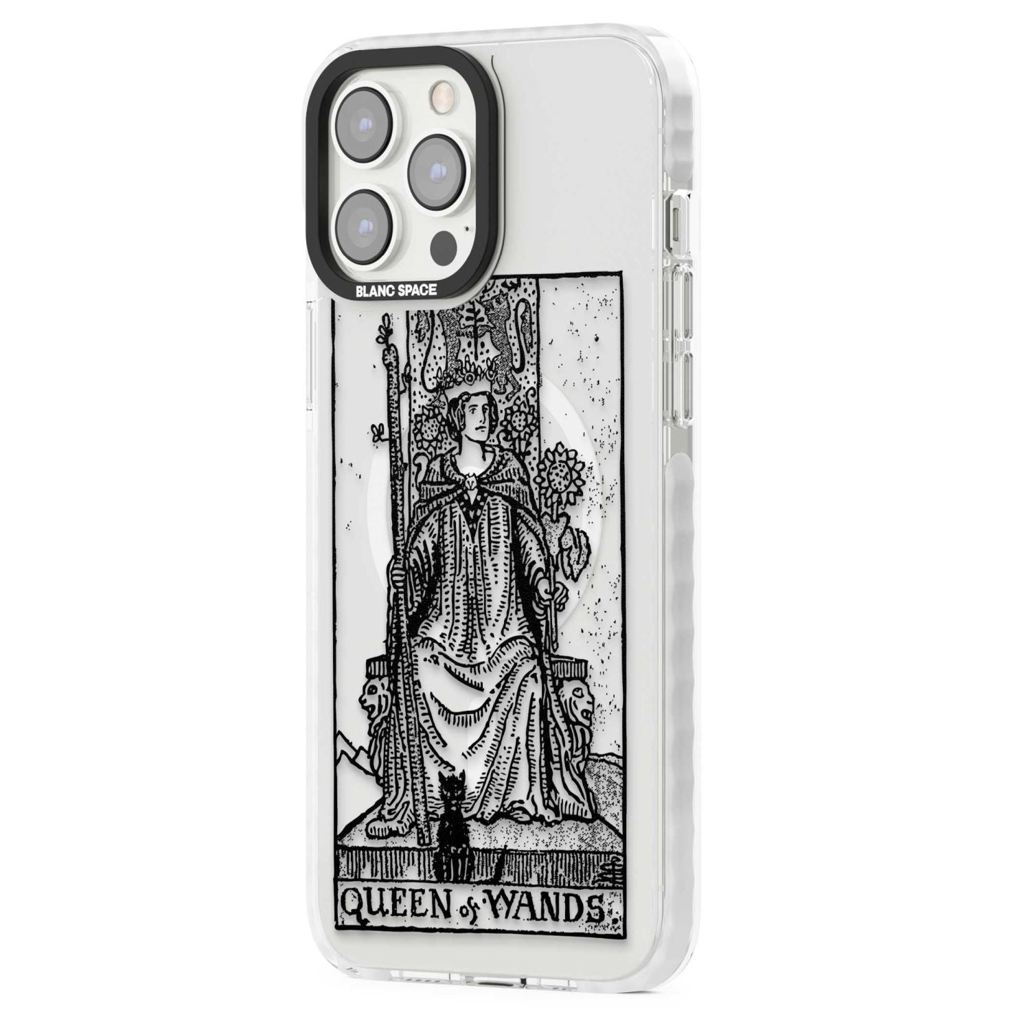 Personalised Queen Of Wands Tarot Card (Clear)