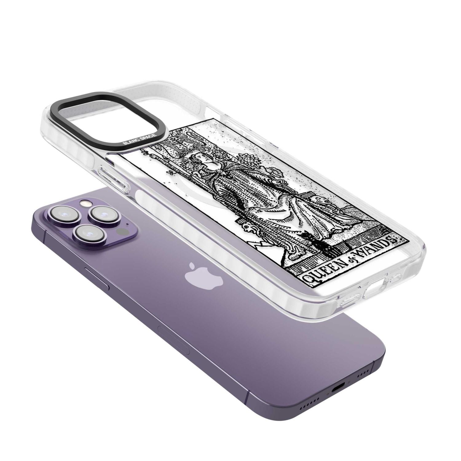 Personalised Queen Of Wands Tarot Card (Clear)