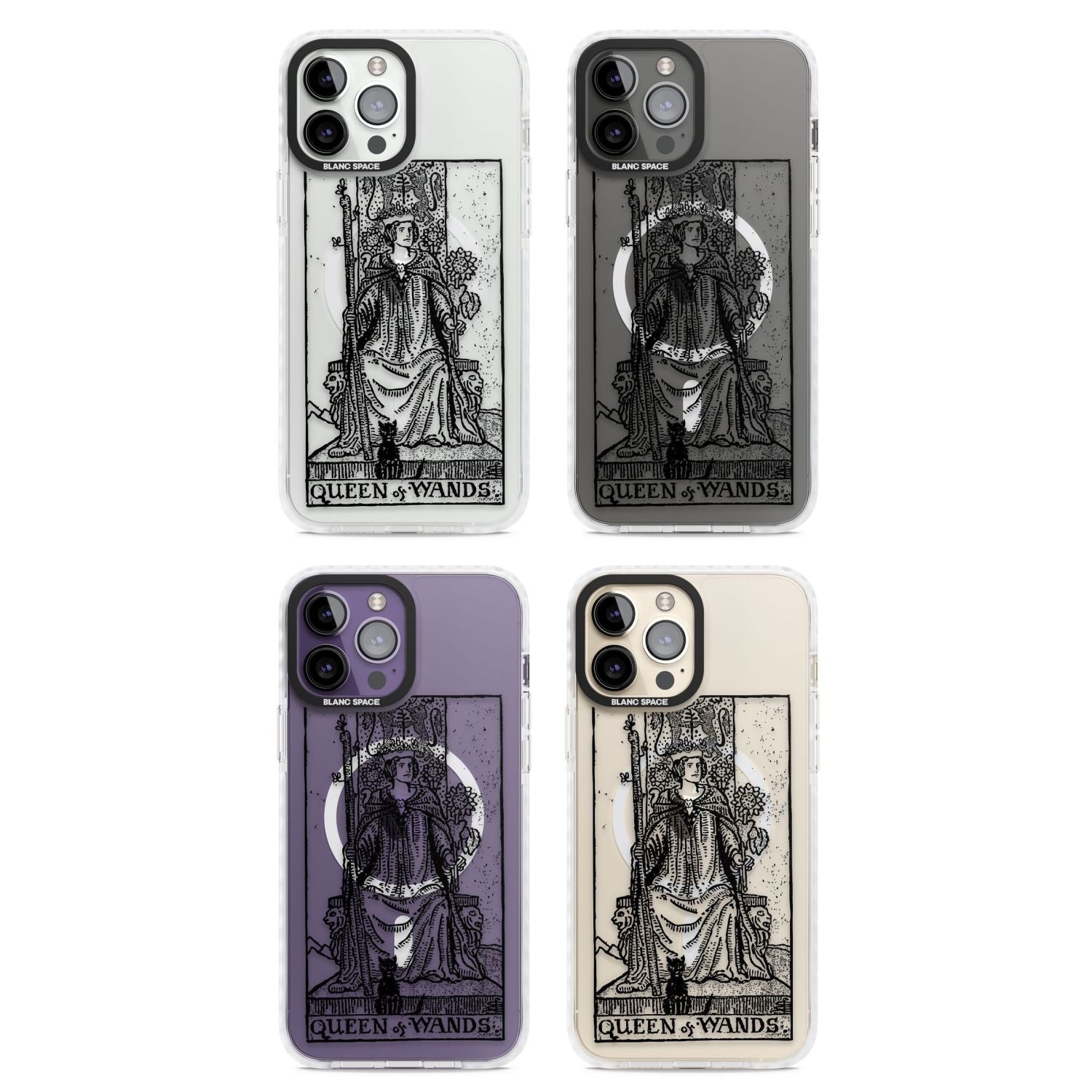 Personalised Queen Of Wands Tarot Card (Clear)