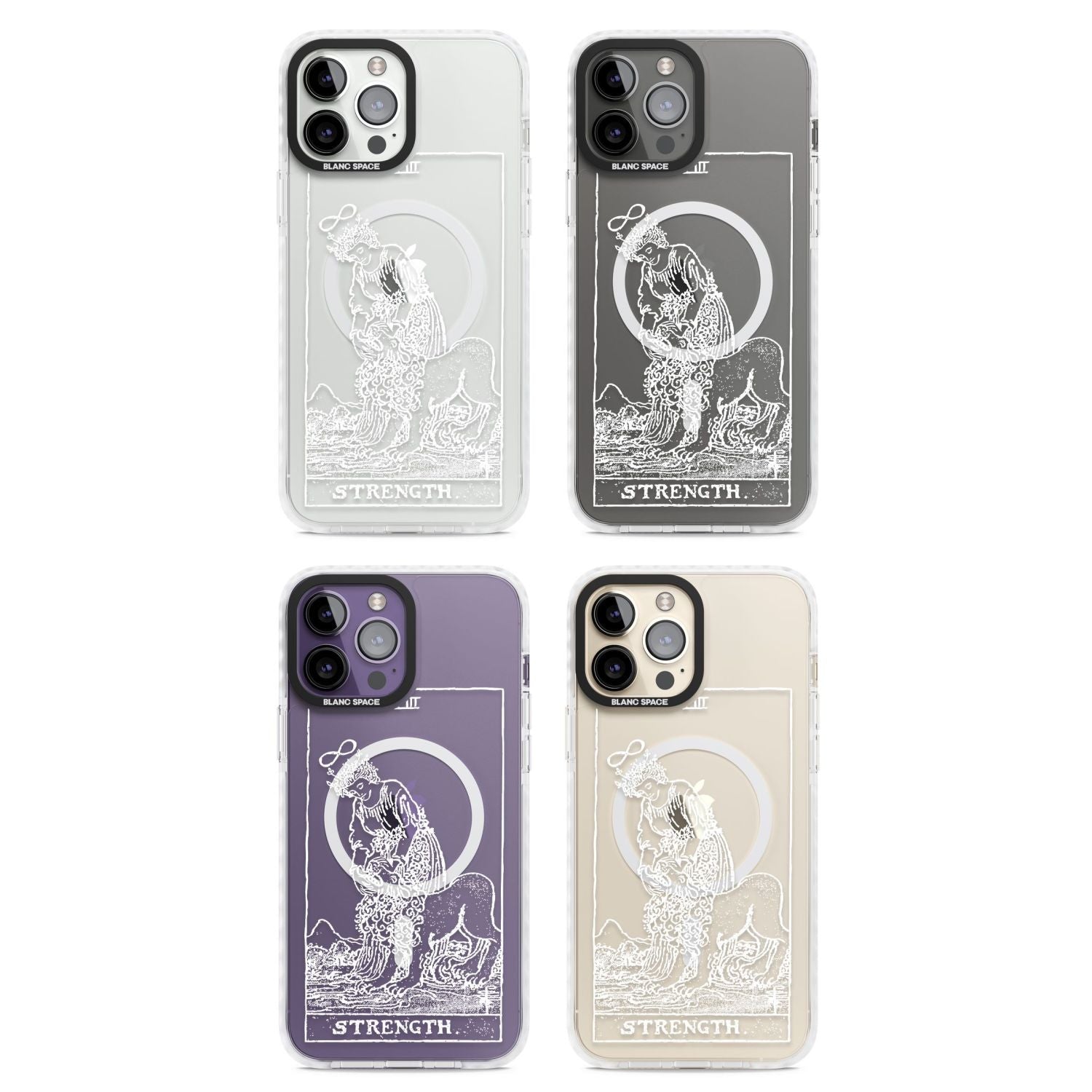 Personalised Strength Tarot Card (White)