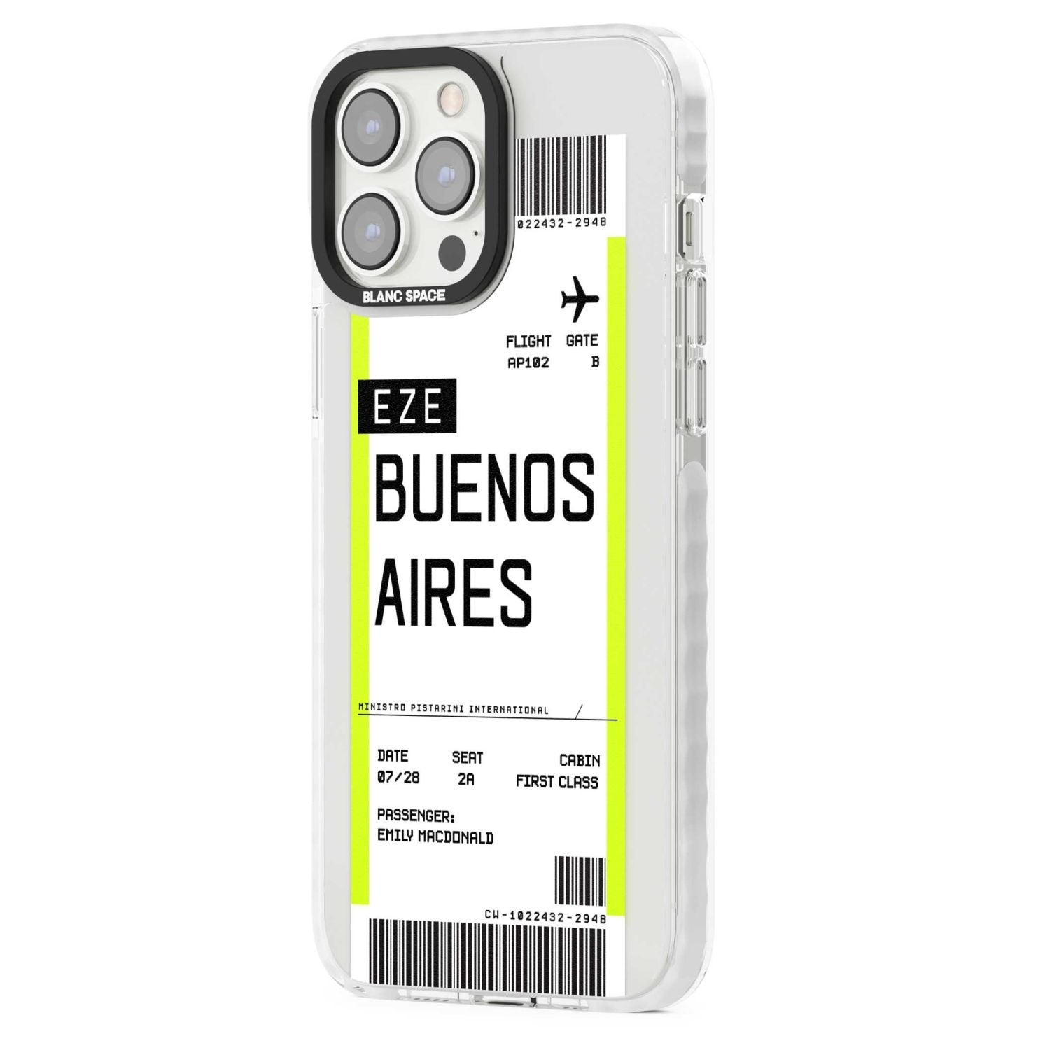 Personalised Buenos Aires Boarding Pass