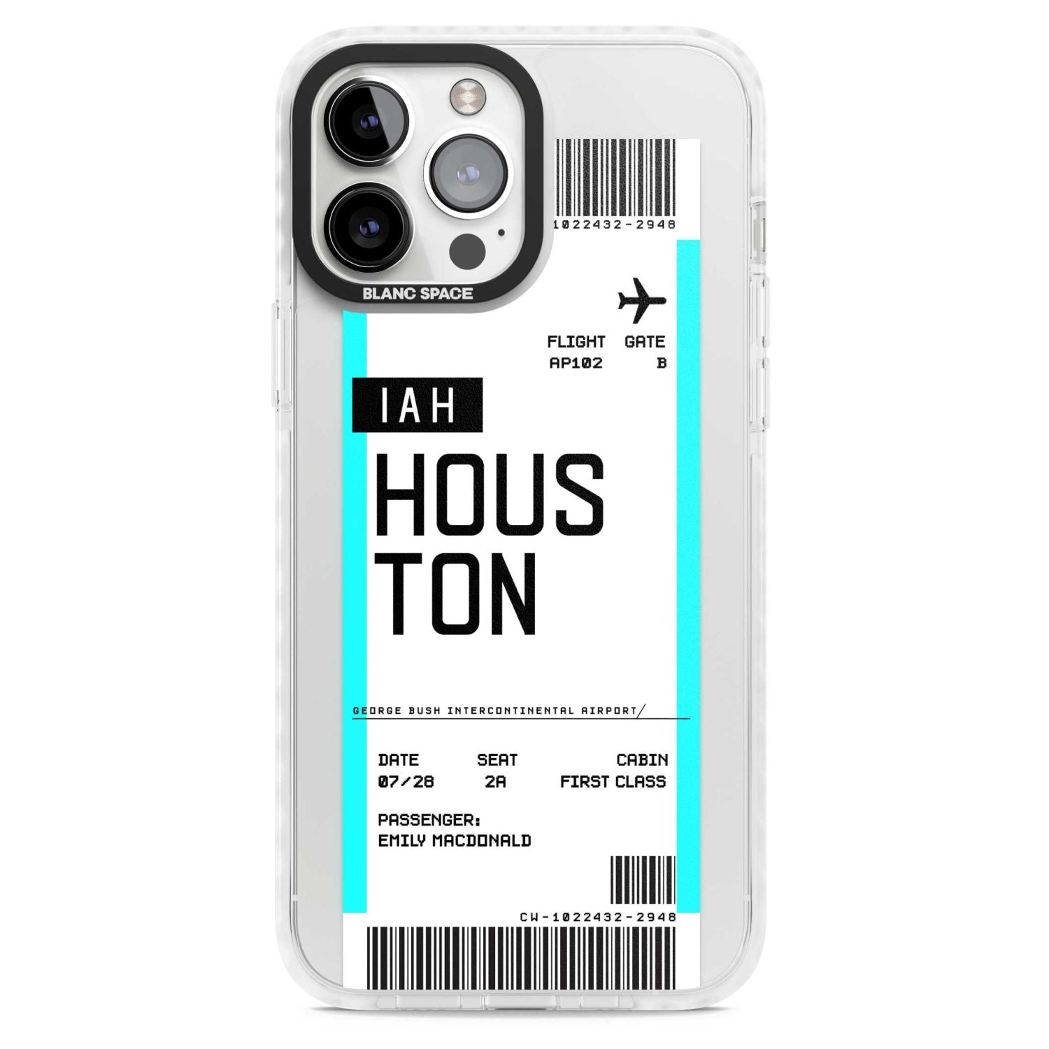 Personalised Houston Boarding Pass