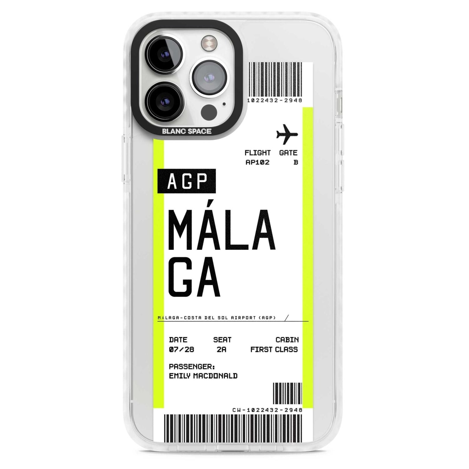Personalised Málaga Boarding Pass