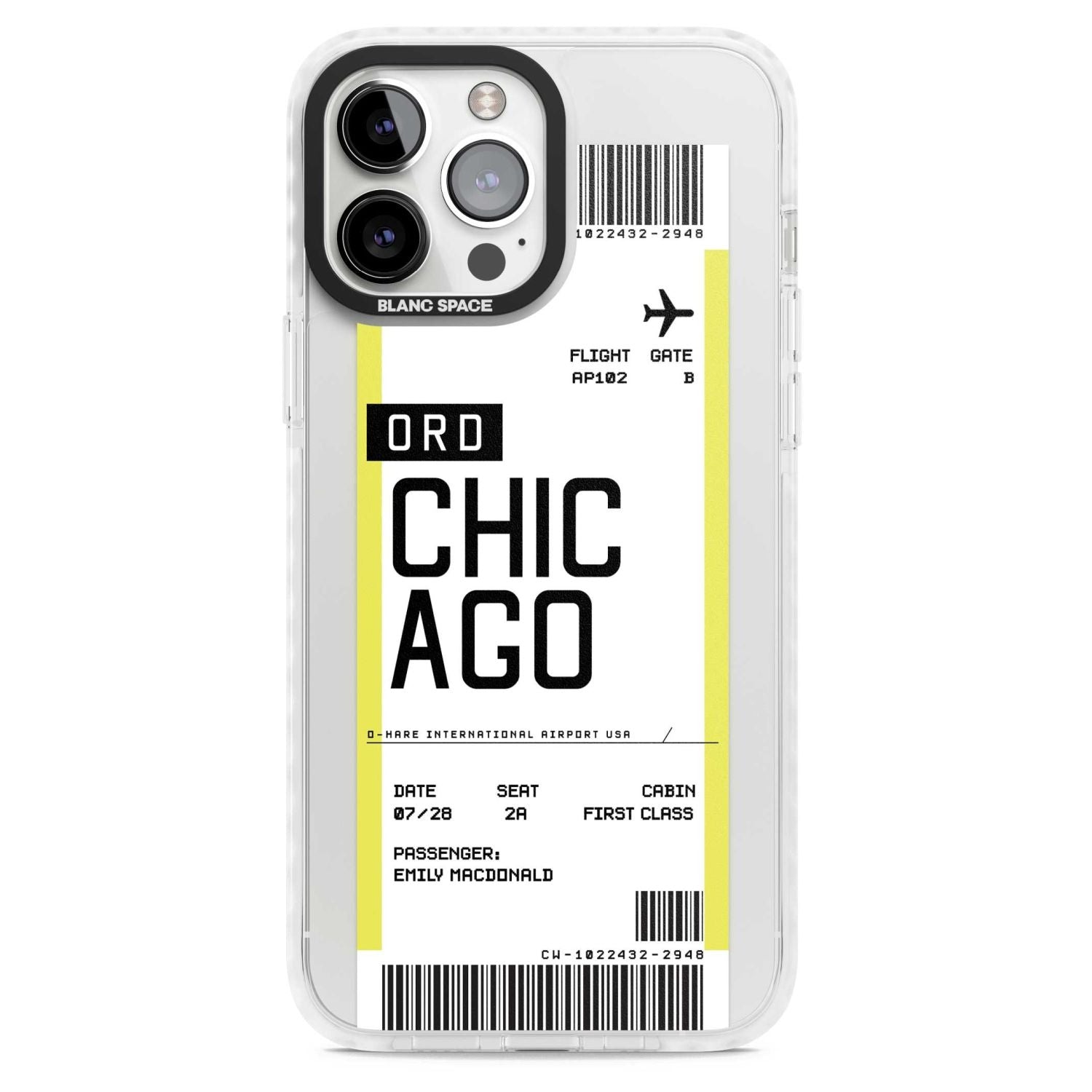 Personalised Chicago Boarding Pass