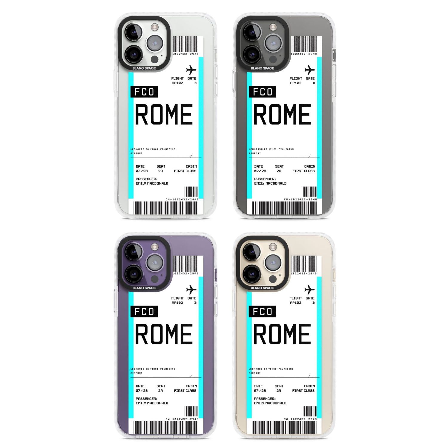 Personalised Rome Boarding Pass