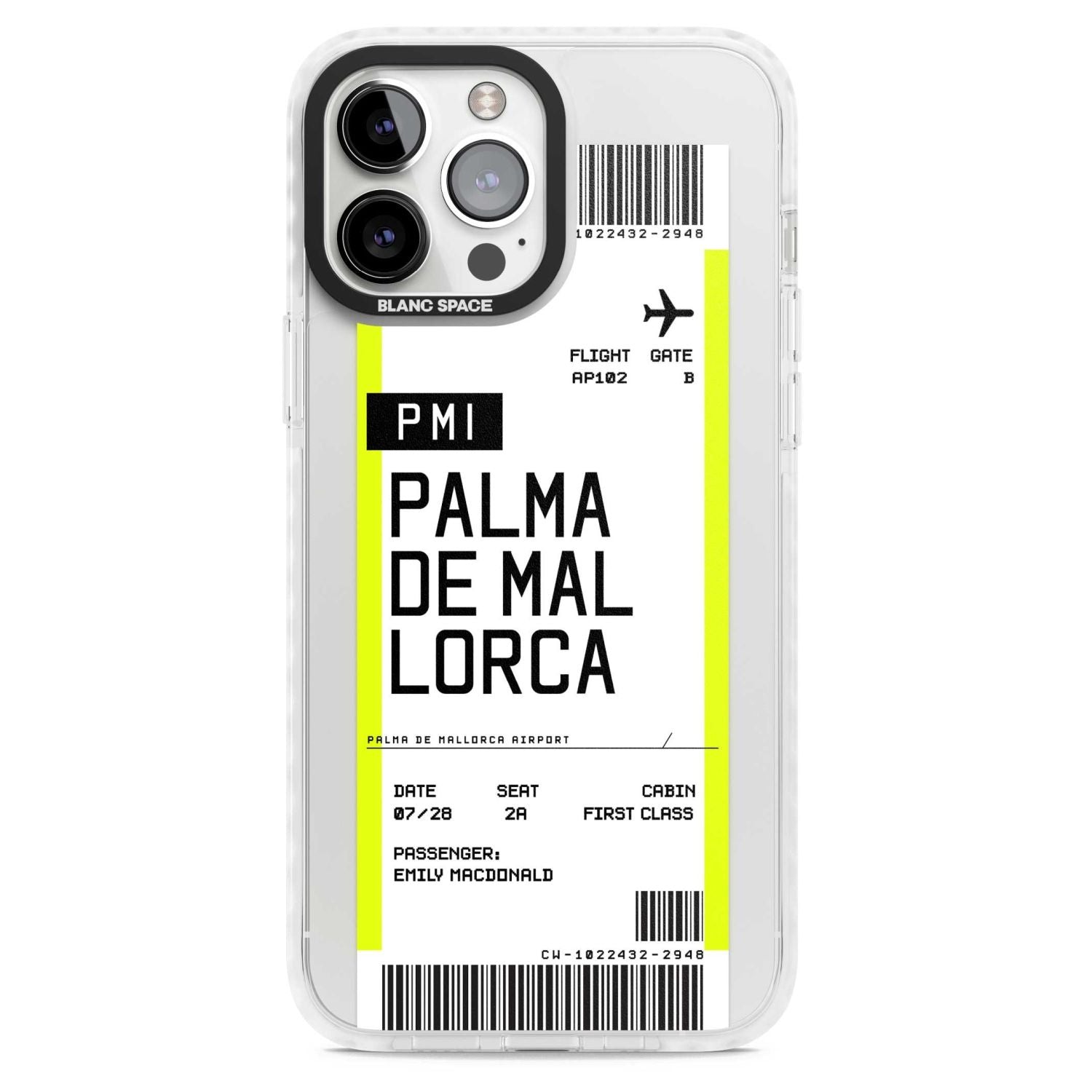 Personalised Palma De Mallorca Boarding Pass