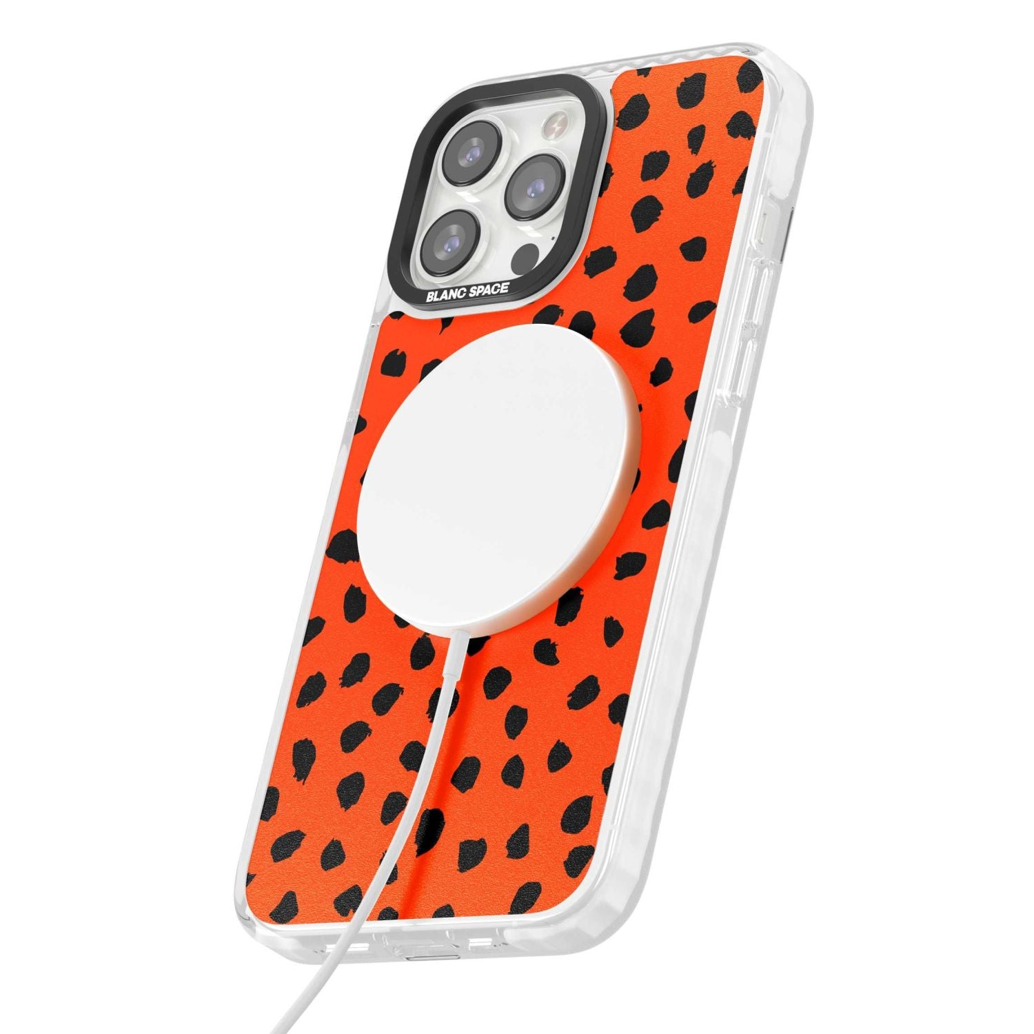 Black & Bright Red Dalmatian Polka Dot Spots