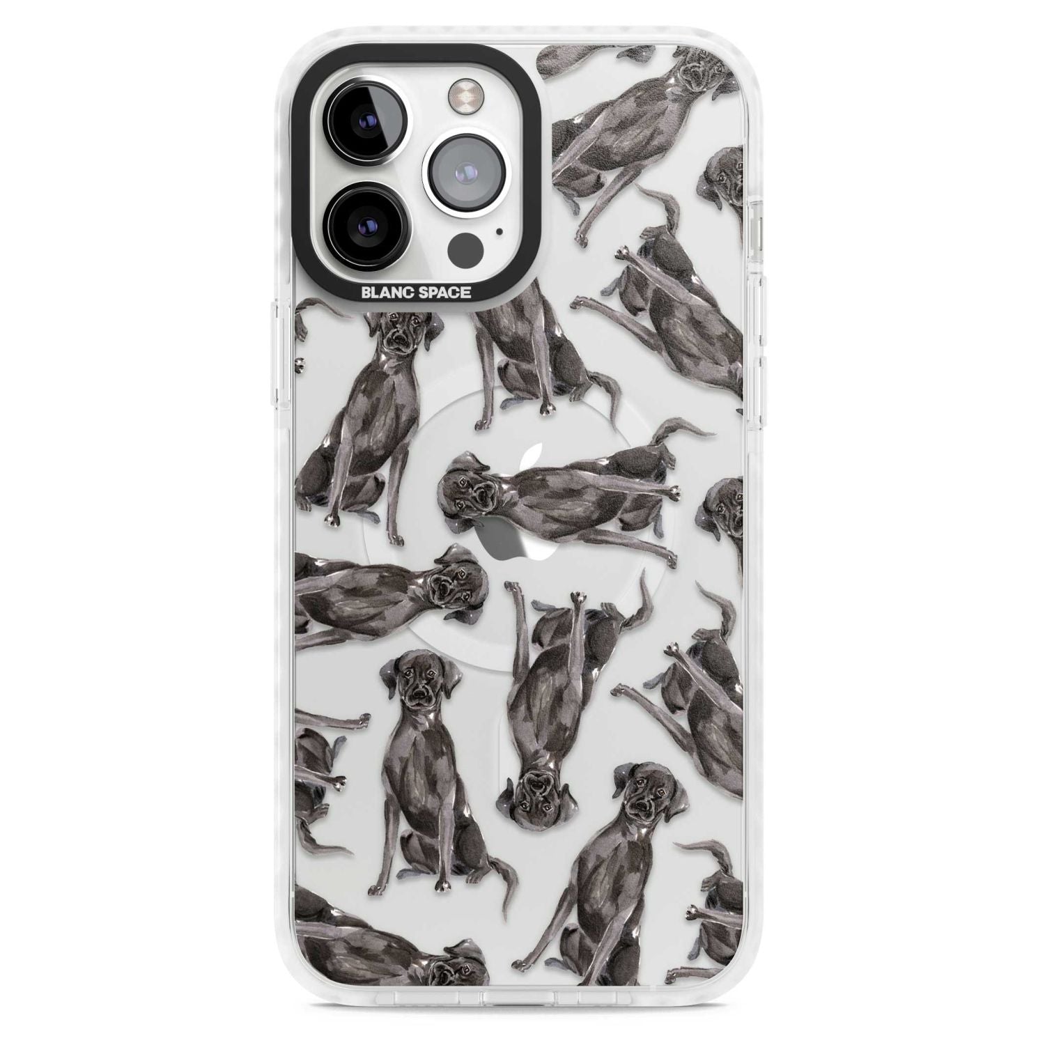 Black Labrador Watercolor Pattern