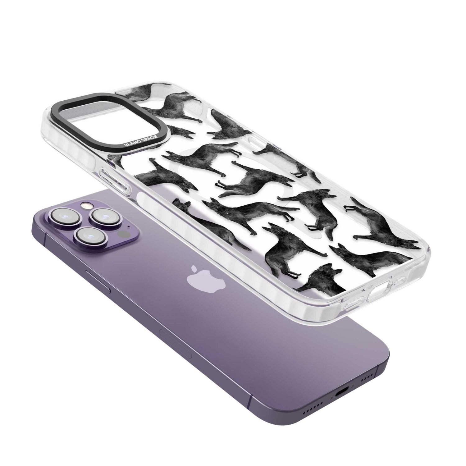 German Shepherd Pattern Black