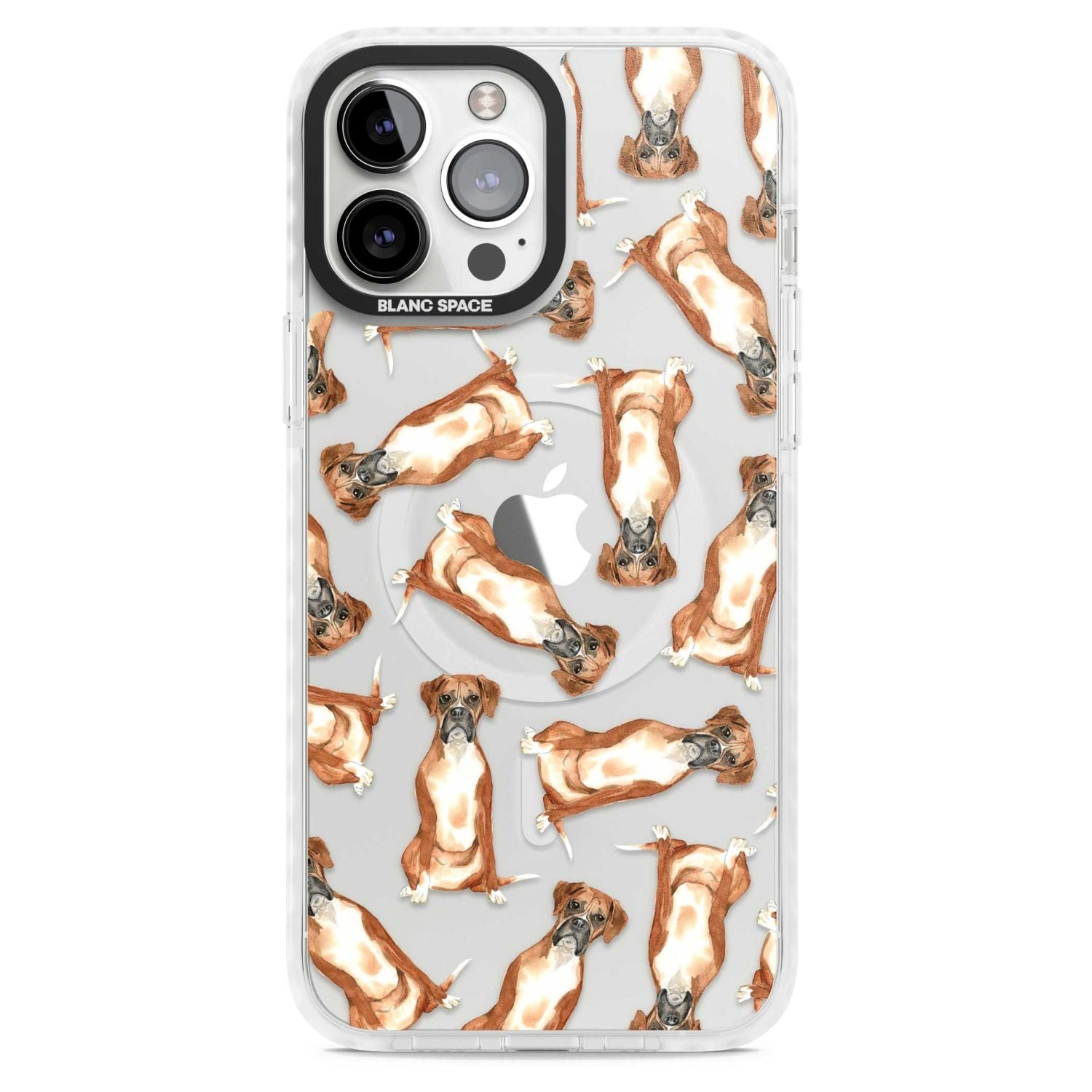 Boxer Watercolor Dog Pattern