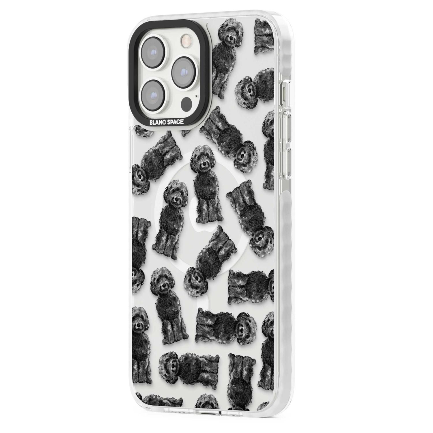 Black Cockapoo Watercolor