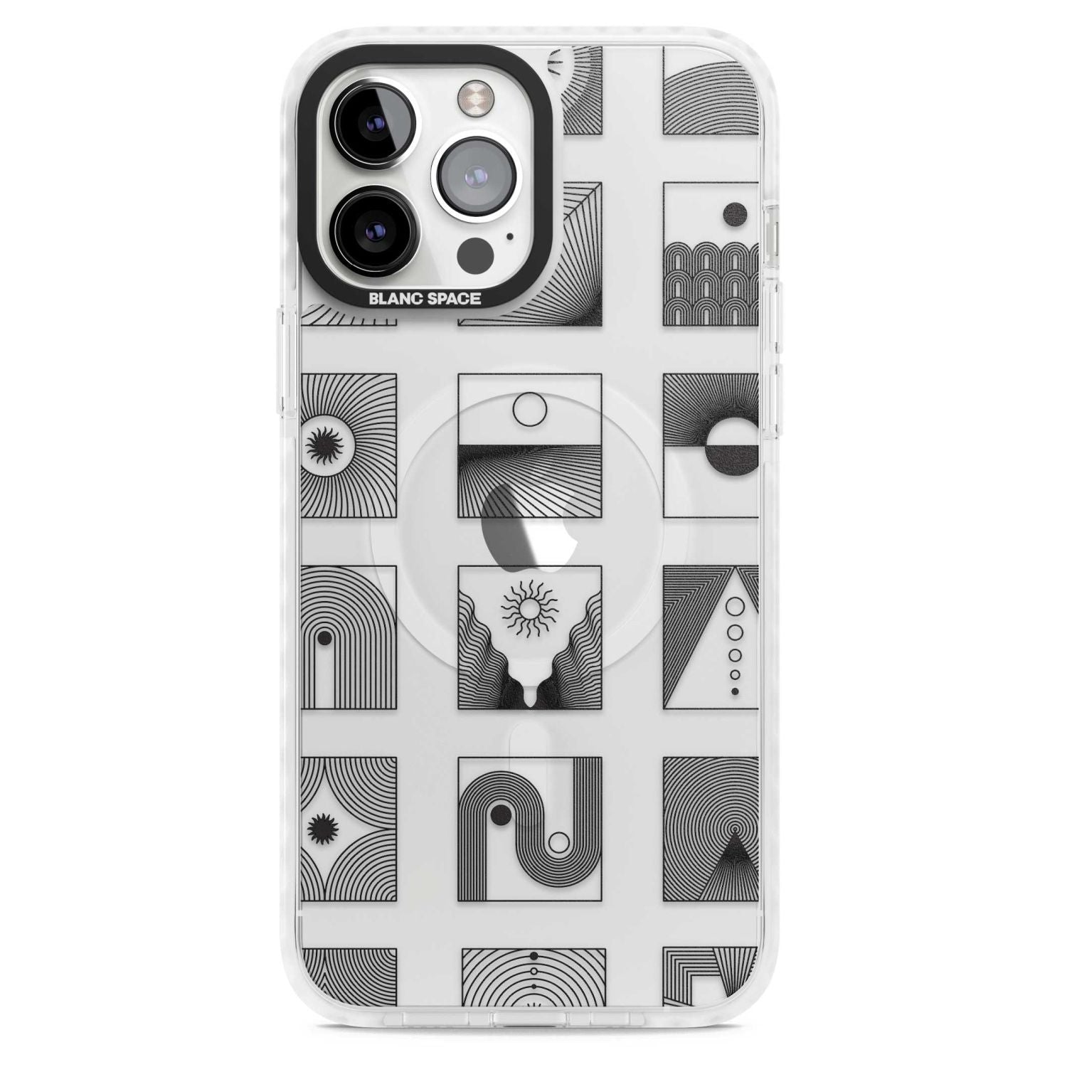 Geometric Pattern Trio: Artistic Blend